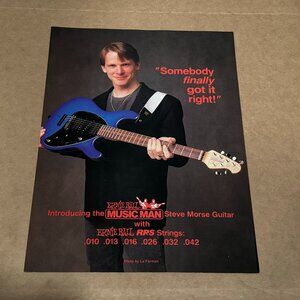 Steve Morse - Ernie Ball / Music Man - 1988 Print Advertisement